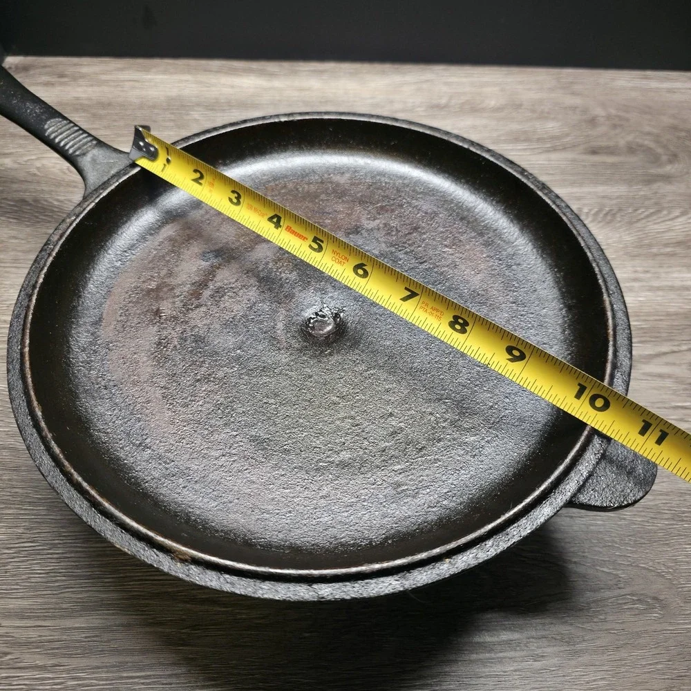 Kirby & Allen Cast Iron Chicken Fryer - #10 Deep Skillet - W/Matching Lid